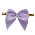 wholesale purple bowknot shape with mental ribbon satin ribbon